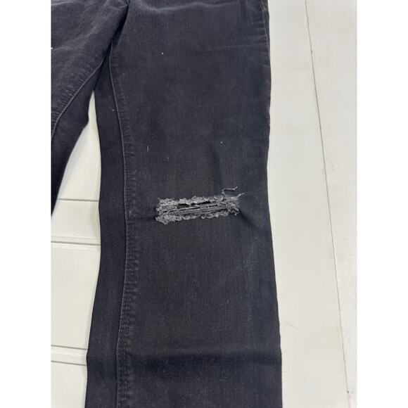 Women’s Armani Exchange A/X Size 26 Black Skinny Jeans Distressed - Picture 2 of 7